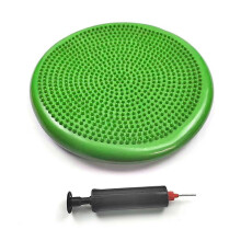 Green PVC Yoga Balance Mat, Inflatable Massage Cushion, Sports Fitness Balance Trainer