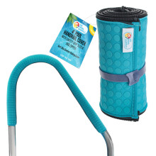 Capa de Corrimão de Piscina U.S. Pool Supply 4 Pés com Manga de Segurança e Zíper - Azul Teal