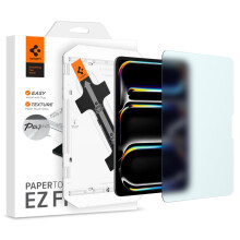 Spigen Displayschutzfolie aus gehrtetem Glas fr iPad Pro 11 Zoll M4 (2024) [9H-Hrte, mattes Finish, hllenfreundlich, 1 Stck]
