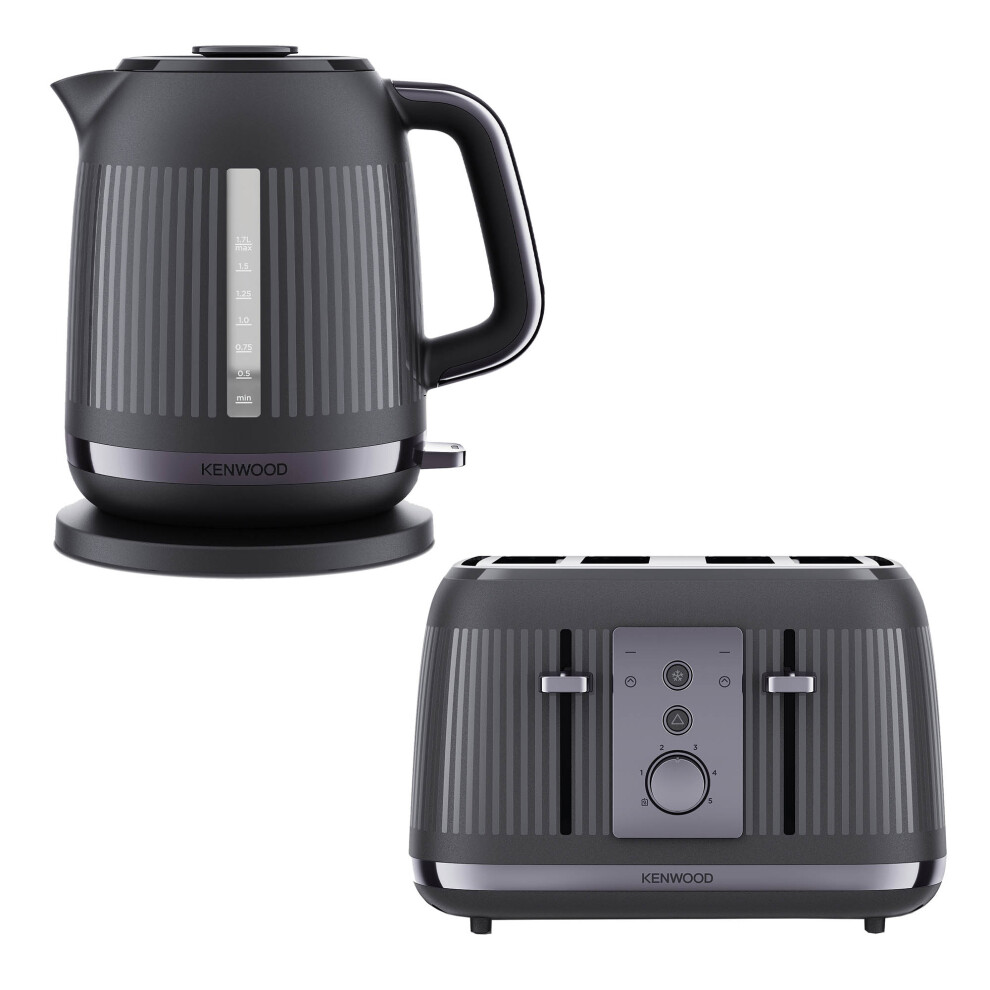 Kenwood Dusk 1.7L Kettle & 4 Slice Toaster Set, Grey