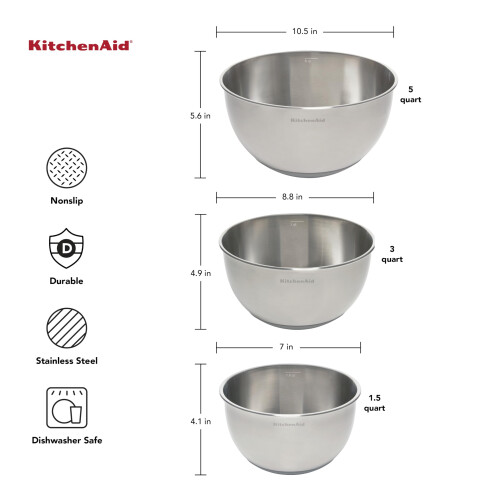 KitchenAid KitchenAid Edelstahl-R  hrsch  sseln 3er-Set 1