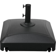 Prosty Deluxe 125LB pojemnosc wypelniajaca mobilna baza parasolowa z 4 zamkami 2 galki czarne