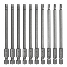 PTSLKHN 10-teiliges T25-Torx-Schraubendreher-Bit-Set, 4 Lngen, magnetisches Sicherheits-Torx-Bit-Set (10 T25-4inL)