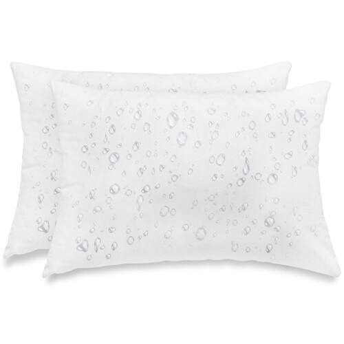 Utopia Bedding Almofadas de Exterior 12 x 20 Polegadas (Pacote de 2, Branco), Almofadas de Jardim Resistentes à Água
