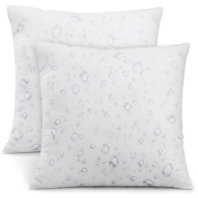 Utopia Bedding Almofadas para Exterior 20 x 20 Polegadas (Pacote de 2, Branco), Almofadas Resistente à Água para Móveis de Pátio