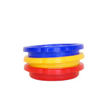 Spielstabil 3 Pack Small Sand Sieves (1 Red 1 Blue 1 Yellow Beach Sifter) - lavet i Tyskland