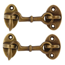 A29 Cabin Hook 2 34 inches Brass Latch Cabin Door Gate Latches Window Sash Catch Hook Lock Barn Door Locks and Latches Anti
