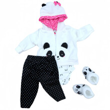 Reborn Baby Dolls ruhk 17 hvelykes Panda 4db ruhzati kiegsztok 14-20 hvelykes jszltt baba baba lny s fi baba baba ruhakszletekhez