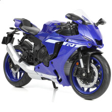 Risopen 1:12 moottoripy r malli Yamaha YZF-R1M 1000R:lle, alumiininen painevalettu moottoripy r malli, lelu, minimoottoripy r lahja (sininen)