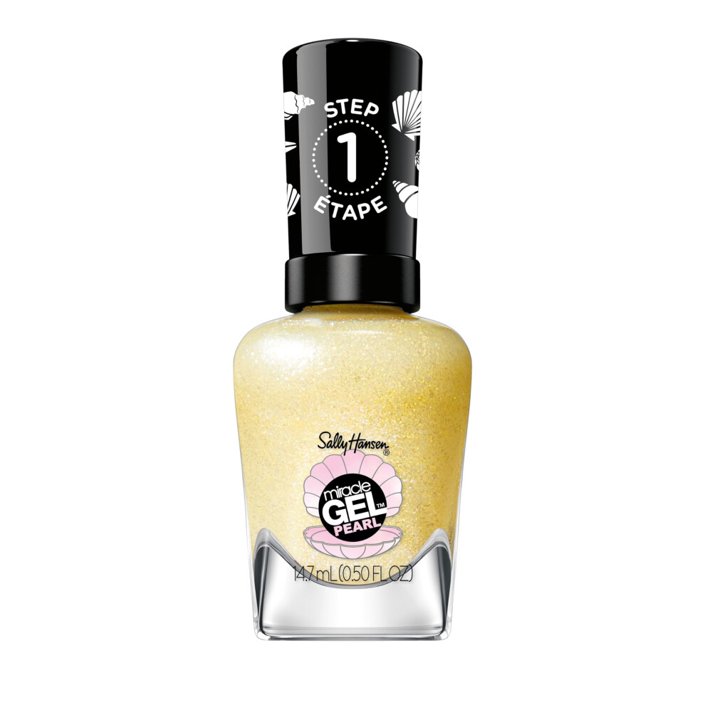 Sally Hansen Miracle Gel, Pearls Diving for Treasure, Long Lasting, Gel-Like Formula, No UV Lamp Needed, Yellow Nail Polish