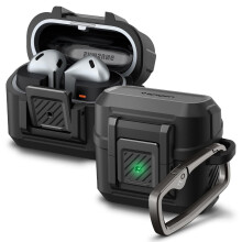 Spigen Lock Fit Schutzhlle fr Samsung Galaxy Buds3 Pro und Galaxy Buds 3 (2024) mit sicherem Verschlussschutz  Mattschwarz