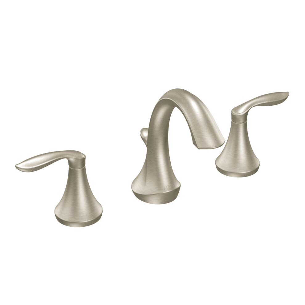 Photos - Tap Moen Eva Brushed Nickel TwoHandle High Arc Widespread Bathroom Sink Faucet for 3Hole Setups with Valve Included TV6420BN TV6 