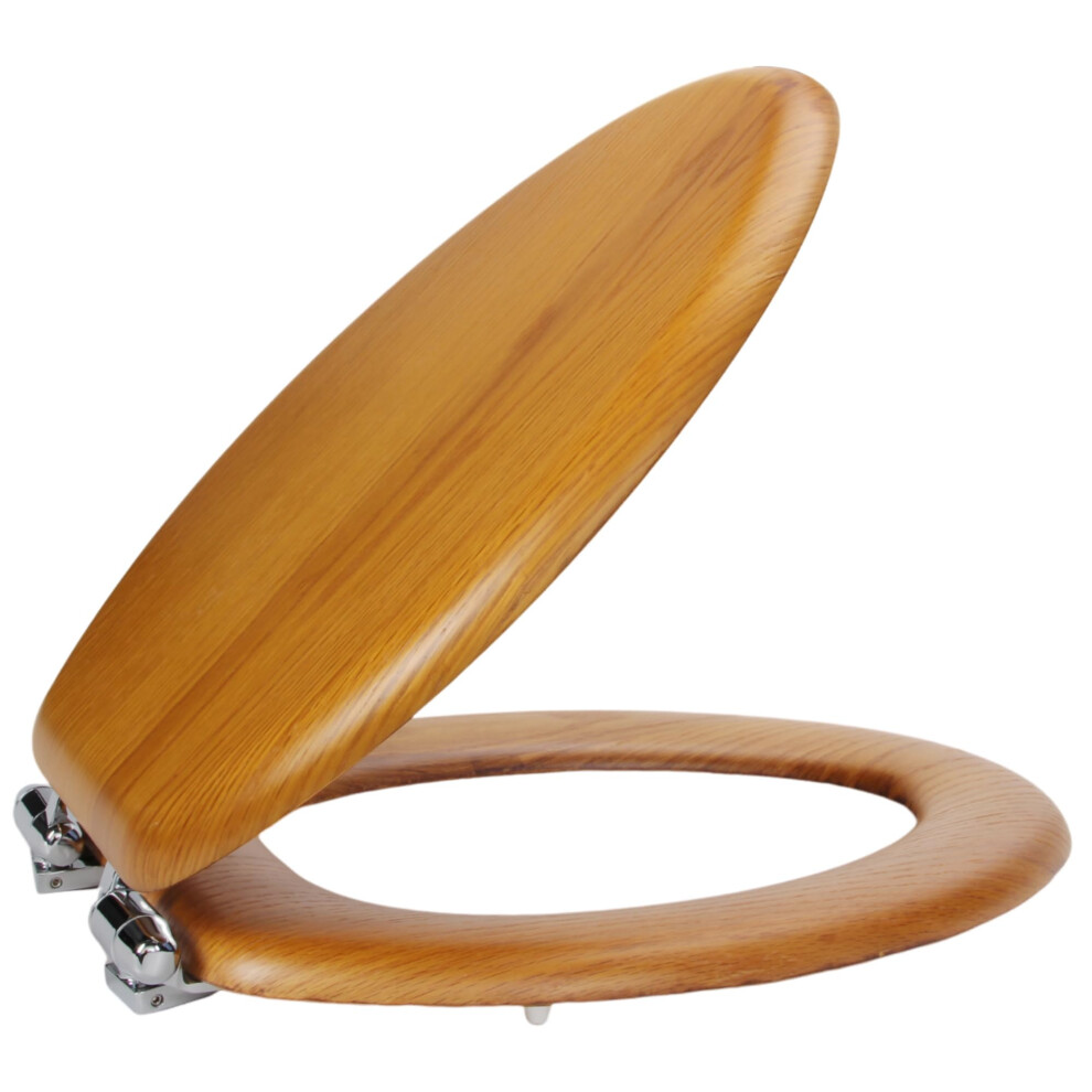 Photos - Toilet Seat Design House 544270 Dalton  Elongated Soft Close Oval Standard Wood  for Bathroom Honey Oak