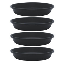 Klasick kulat plastov podlek na rostliny HC Companies SLI06000G18T036LREFJ 6"""" cern