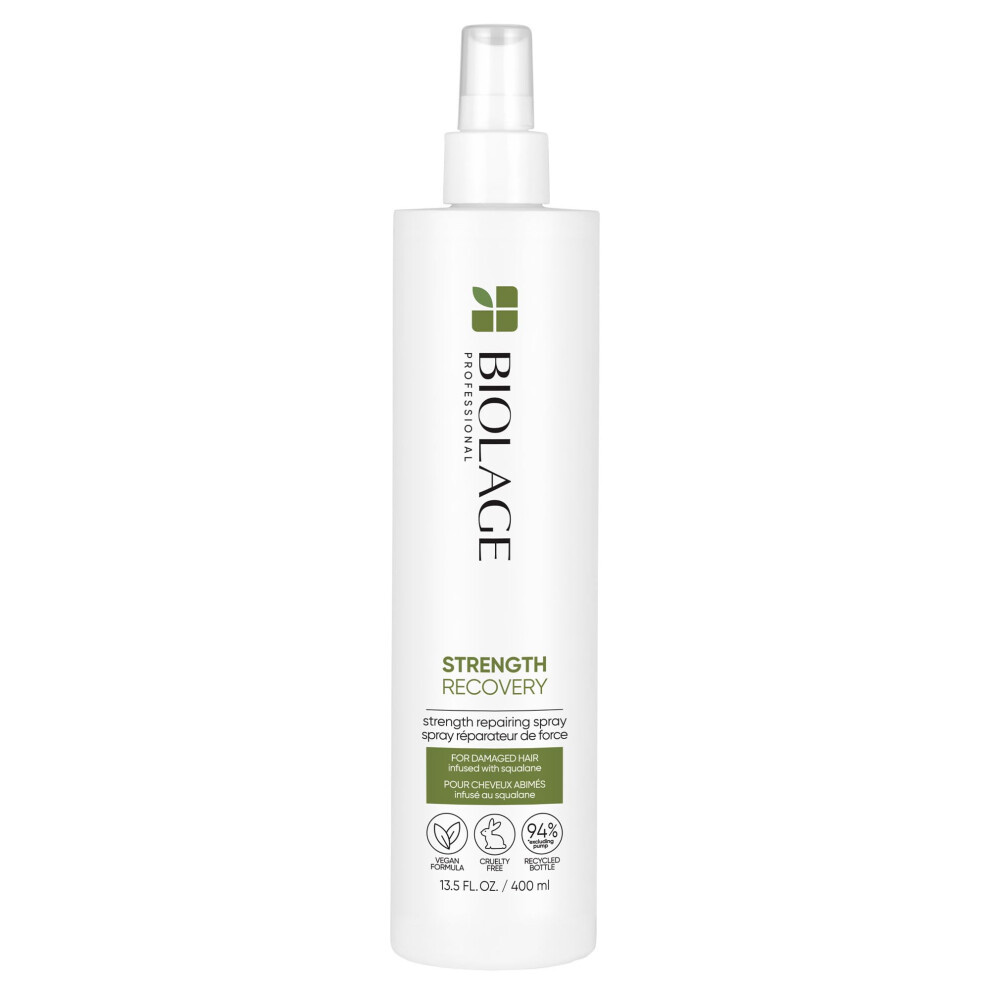 Biolage Strength Recovery Leavein Conditioner Spray Hair Repairing Heat Protectant Detangler Strengthens Prevents Damag