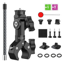 ZG-MBH011 Upgraded Bike/Motorcycle Handlebar Mount Bundle for Insta360 - 360 Rotation, Heavy-Duty Claw + Double Ball, Fits 8-38mm
