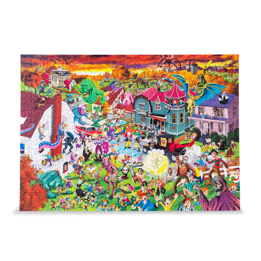 Photos - Jigsaw Puzzle / Mosaic Horror Attack 1000-Piece Jigsaw Puzzle | Fun Brain Teaser Toys & Games for Adults | 28 x 20 Inches 610401