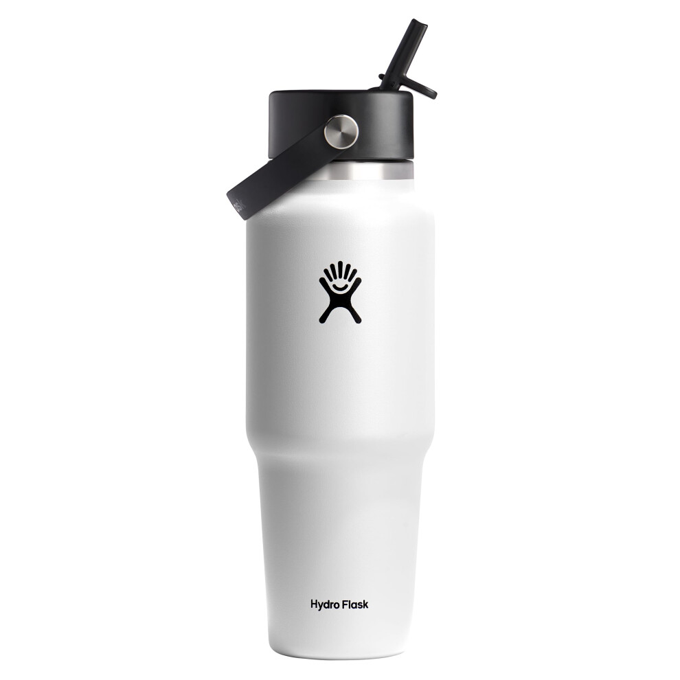 Hydro Flask 32 Oz Wide Flex Straw Travel Bottle White