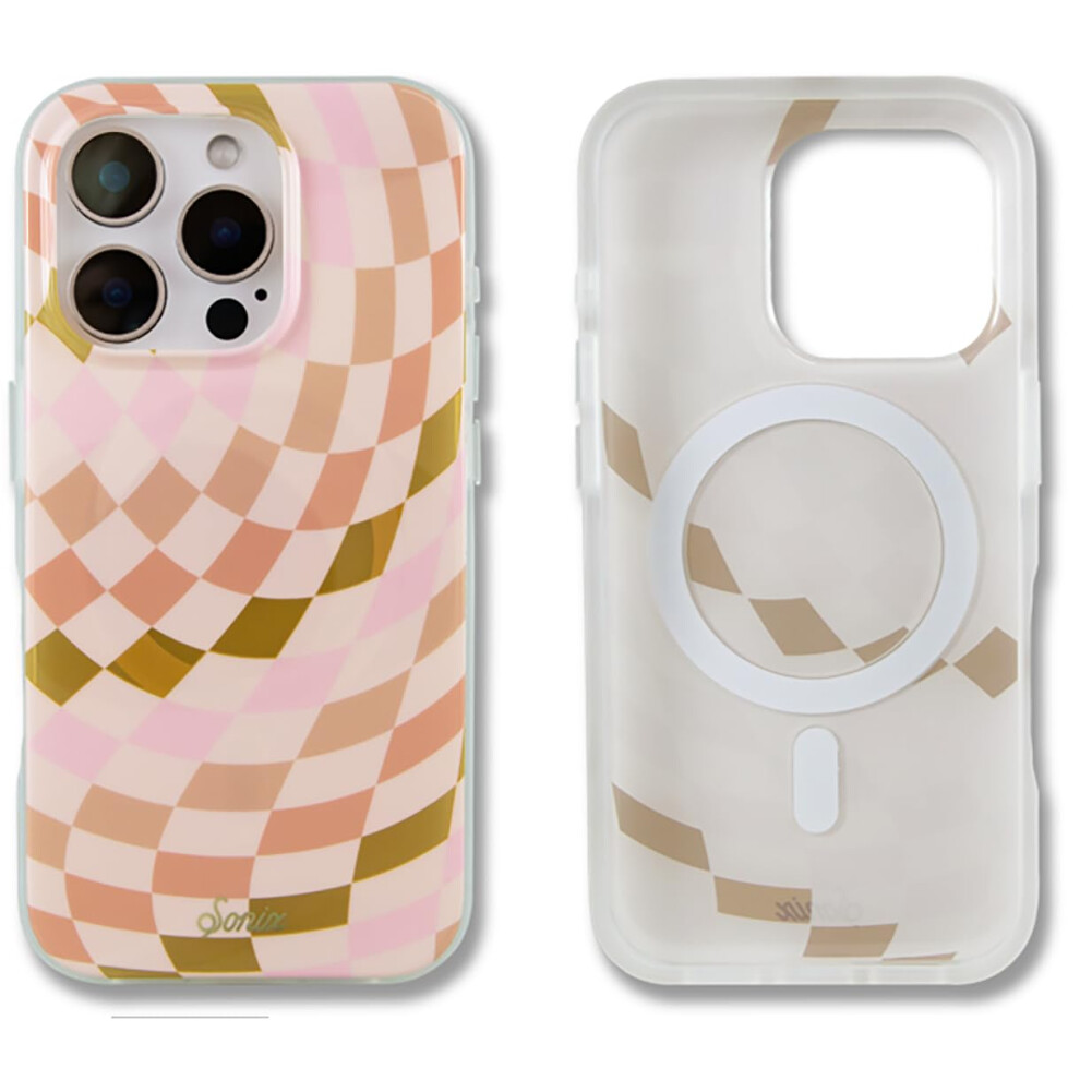 Sonix Case For Iphone 16 Pro | Compatible With Magsafe | 10Ft Drop Tested | Checkered Neutrals 810131277697