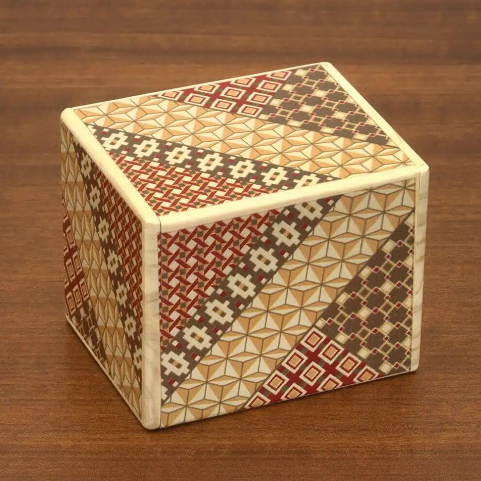 Bits and Pieces - Detailed Mosaic Secret Puzzle Box - 11 Step Solution - Wooden Money Box Brainteaser - Secret Compartment Brain Game-image-OPC-PFYPJFM-NEW
