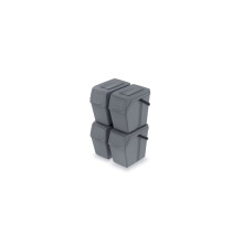 Prosperplast Sortibox 4x25L set di contenitori per la raccolta ISWB25S4 grigio