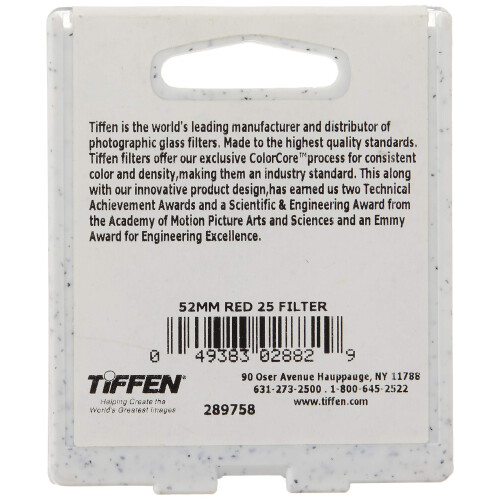 Tiffen 52mm 25 Filter (Red) 2