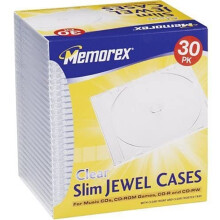 Memorex Clear Jewel Case Slim 30 Pack (32020030188)