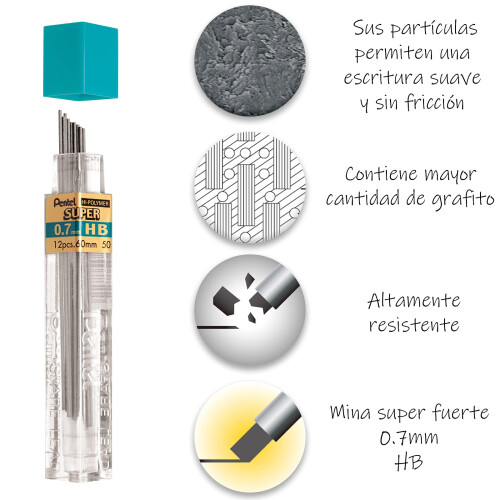 Pentel Pentel Super Hi-Polymer Chumbo Reabil 2