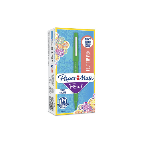 Paper Mate Paper Mate Flair Point-Guard Μολύβια με Πόρο, 12 Πράσινα Μολύβια (8440152)
