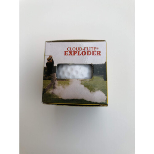 Loftus Trick Golfball Company Cloud-Flite Exploder Exploding Golf Ball Gag 1.68 """" Prank White
