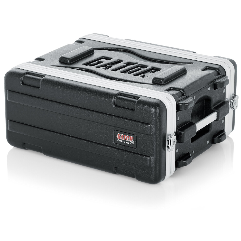gator cases Lightweight Molded 4U Rack case with Heavy Duty Latches Shallow 1425 depth 4U (gR-4S)