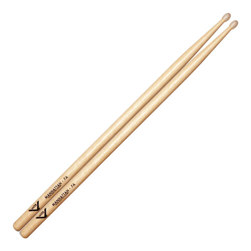 Vater 7A Nylon Tip Hickory Drum Sticks Pair