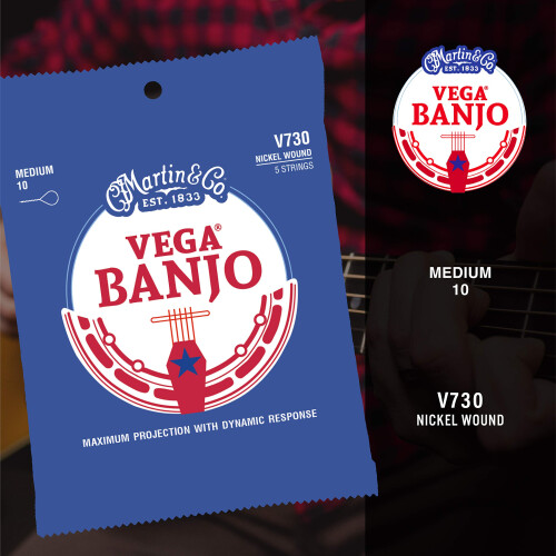 Martin V730 Vega Banjo Strings Medium 2
