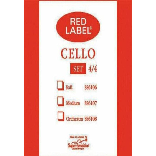Super Sensitive Musical Strings Co. Steelcore 4/4 Cello Strings: Set (