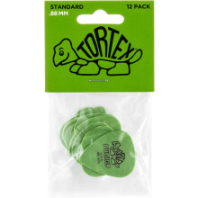 JIM DUNLOP Standard 88 mm gr  nes Gitarrenplektrum, 12er-Pack