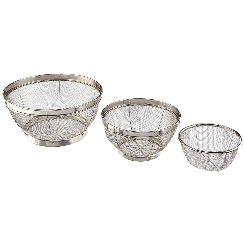 Happy Sales   Stainless Mesh Colander - 3 Piece Set-image-OPC-PFPHWGB-NEW