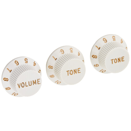 Fender Fender Strat Knobs One Volume  Two Tone  White