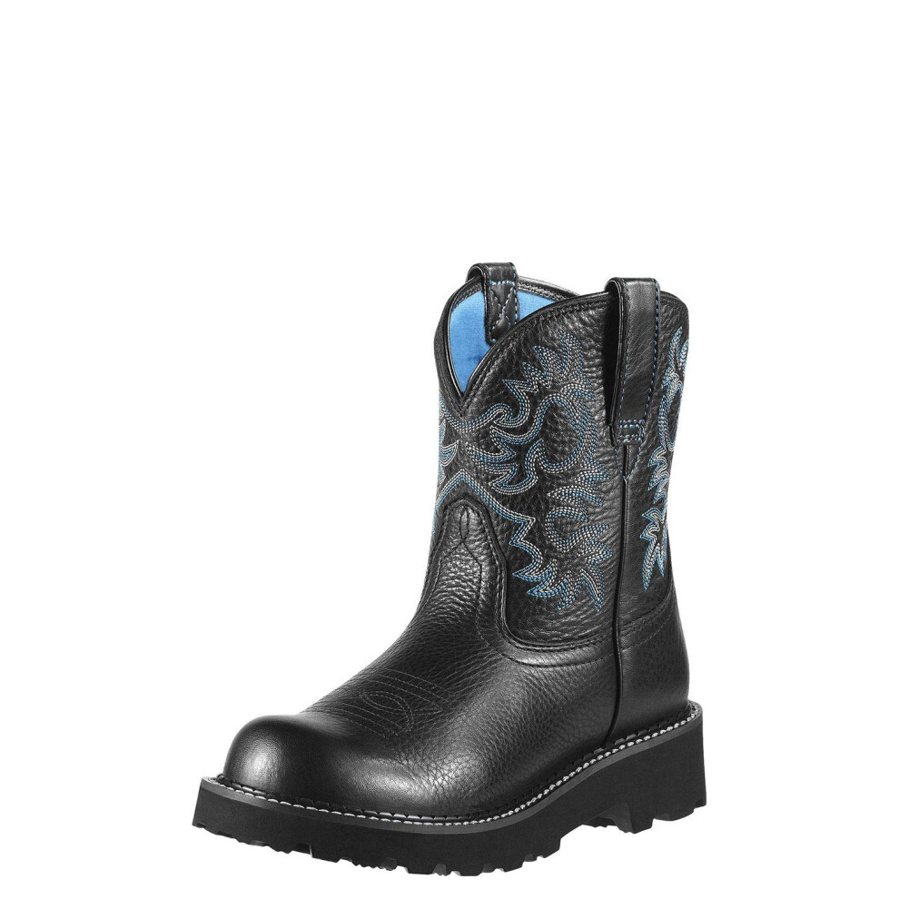 Ariat Womens Fatbaby Western Boot Black Deertan 9.5
