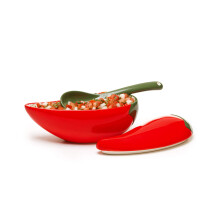 Prepworks by Progressive Salsa Bowl with Spoon Great for Homemade Salsa and Pico De Gallo Dips Party foods Condiments Sauc