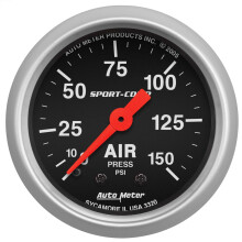 Auto Meter 3320 Sport-Comp mekanisk lufttrykm?ler