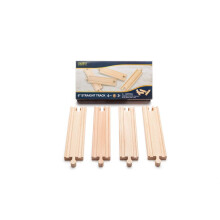 Maxim Enterprise, Inc. Set de Pistas de Tren de Madera, Pista Recta de 6" para Trenes de Juguete, Pack de Expansión Compatible