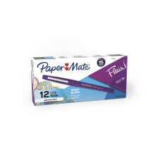 Feutres ? pointe moyenne Paper Mate Flair (0,7 mm) violet, lot de 12