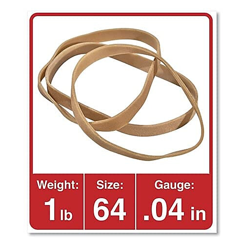 Universal Universal 00464 Λάστιχα, Μέγεθος 64, 3-1/2 x 1/4, 80 Λάστιχα/1/4lb Συσκευασία (UNV00464) 1