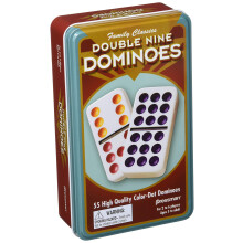 Pressman Dominoes dobbelt 9 i tin