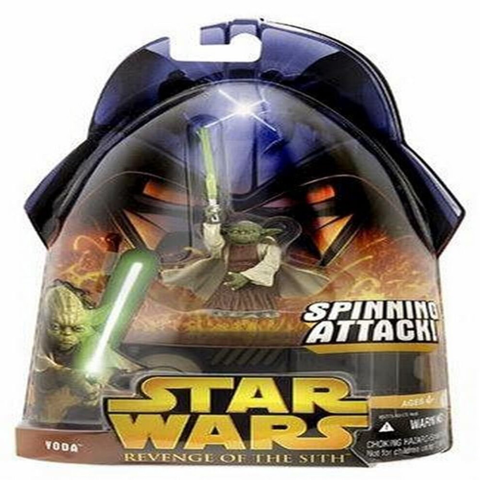 Star Wars Hasbro Episode Iii 3 Revenge Of The Sith Yoda Spinning Attac
