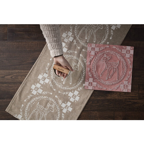 Speedball Speedy-Carve Block Printing Block Rectangle rosa 4 x 6 polegadas Linoleum para gravura 1