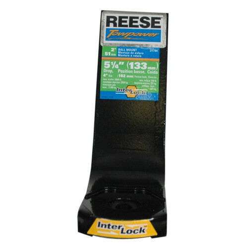 Reese Towpower 21794 Class III Interlock Ball Mount  Black  8 1