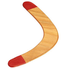 Wood Boomerang cu sfaturi ro?ii