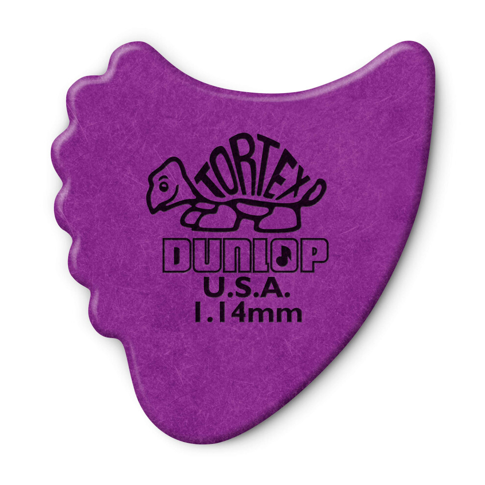 Dunlop 414R114 1.14Mm Tortex Fin Picks 72-Pack