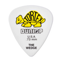 Dunlop 424P.73 Tortex Wedge Wei  /Gelb .73mm 12/Spielerpackung